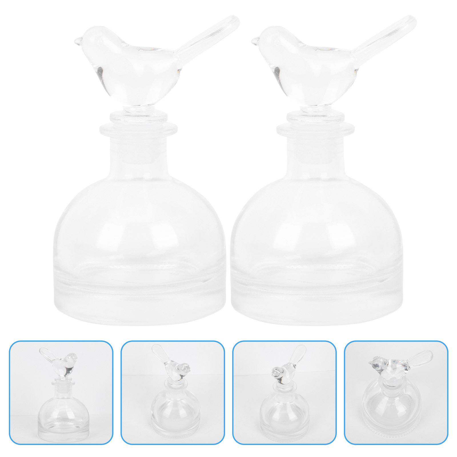 Fragrance Home Decor - 2 Buah Botol Parfum Kaca Premium