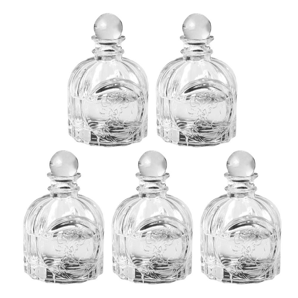 Home Fragrance Diffuser - 5Set Botol Parfum Transparan Gaya Prancis,