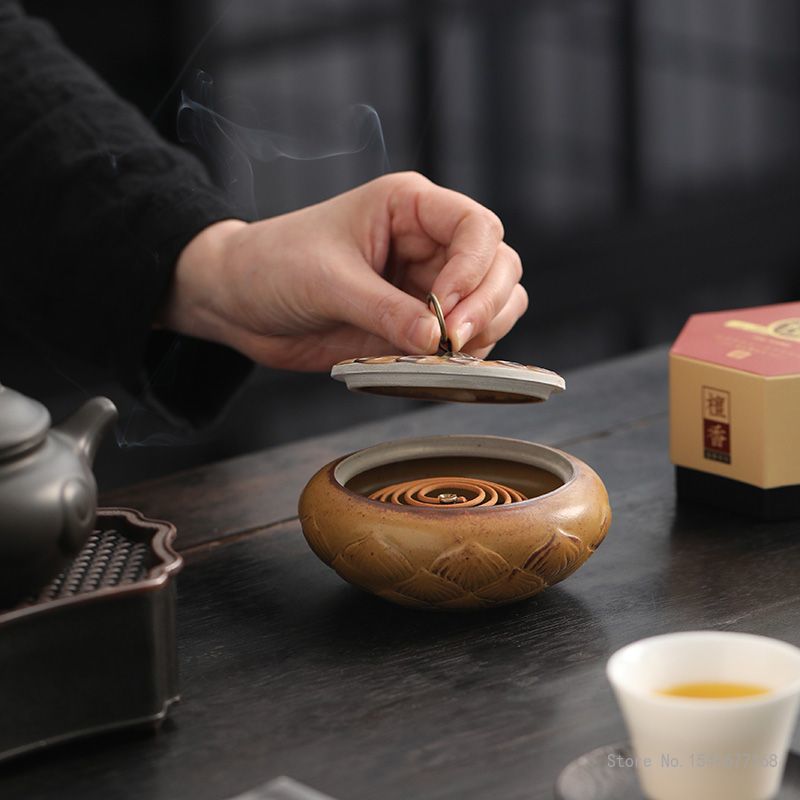 Home Fragrance Zen - Pembakar Dupa Kecil Teratai Kreatif, Rak
