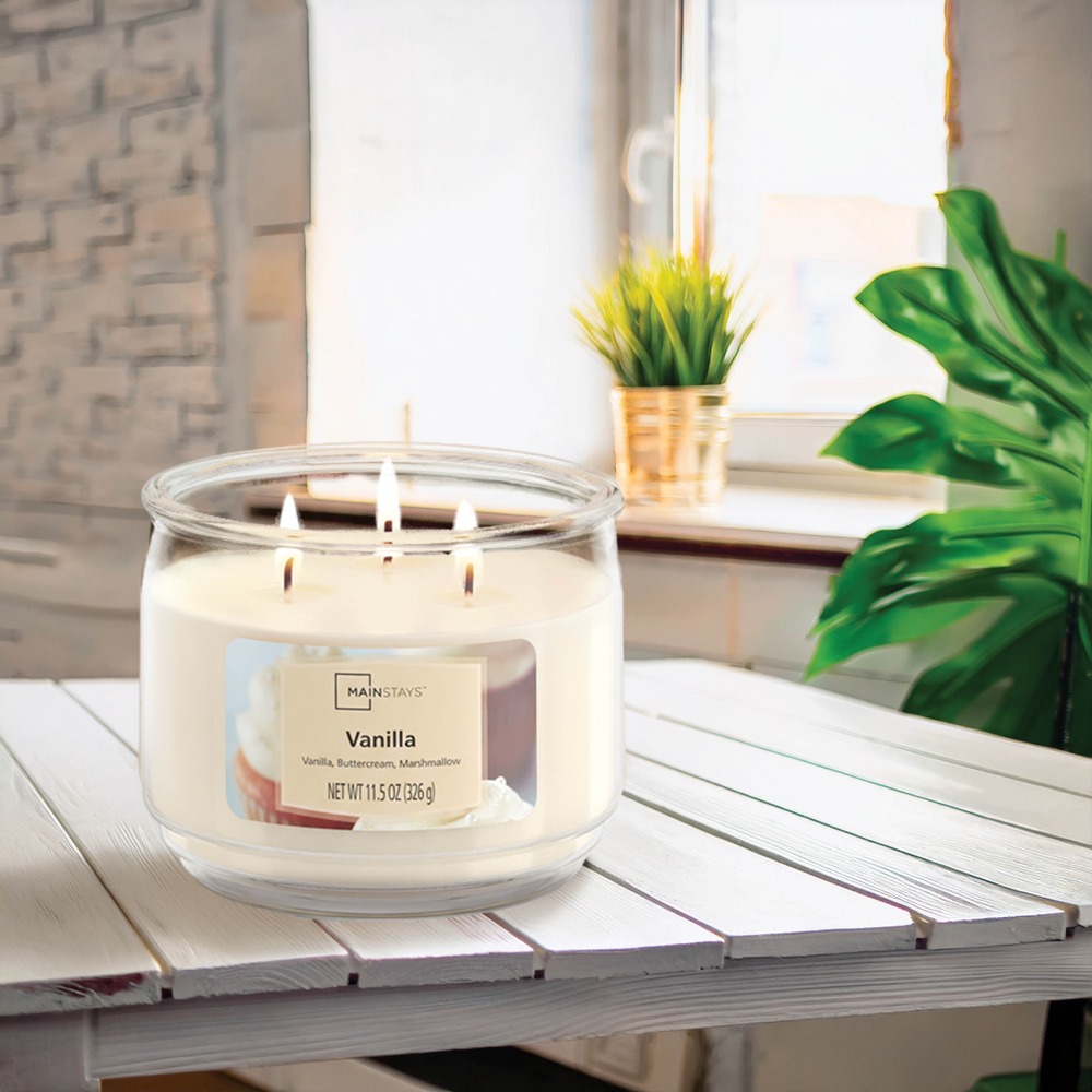 Home Fragrance Vanilla Scented Candle - Lilin Aroma Vanilla dalam Stoples Kaca
