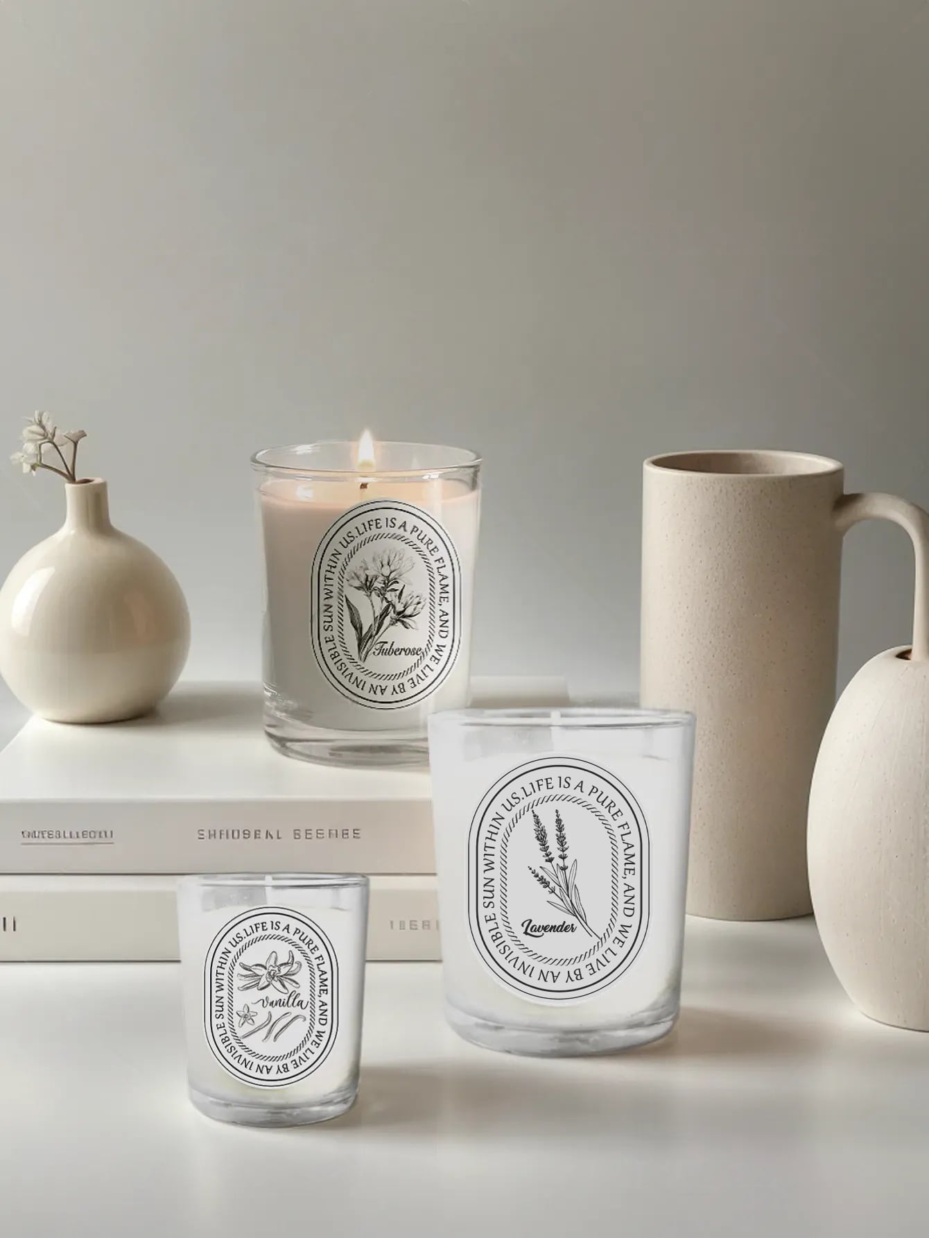 Lilin Aroma Vanilla, Lavender, - Home Fragrance Vanilla Scented Candle ulasan dan harga