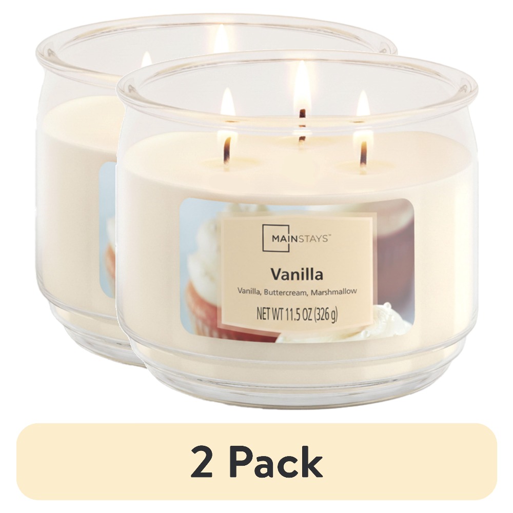 Lilin Aroma Vanilla 3 Wick dal - Home Fragrance Vanilla Scented Candle ulasan dan harga