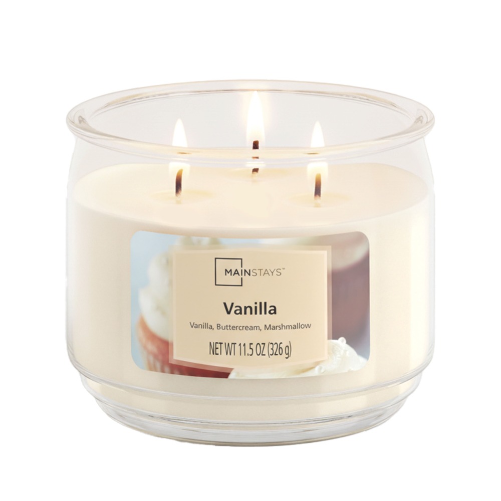 Lilin Aroma Vanilla 3 Wick dal - Home Fragrance Vanilla Scented Candle ulasan dan harga