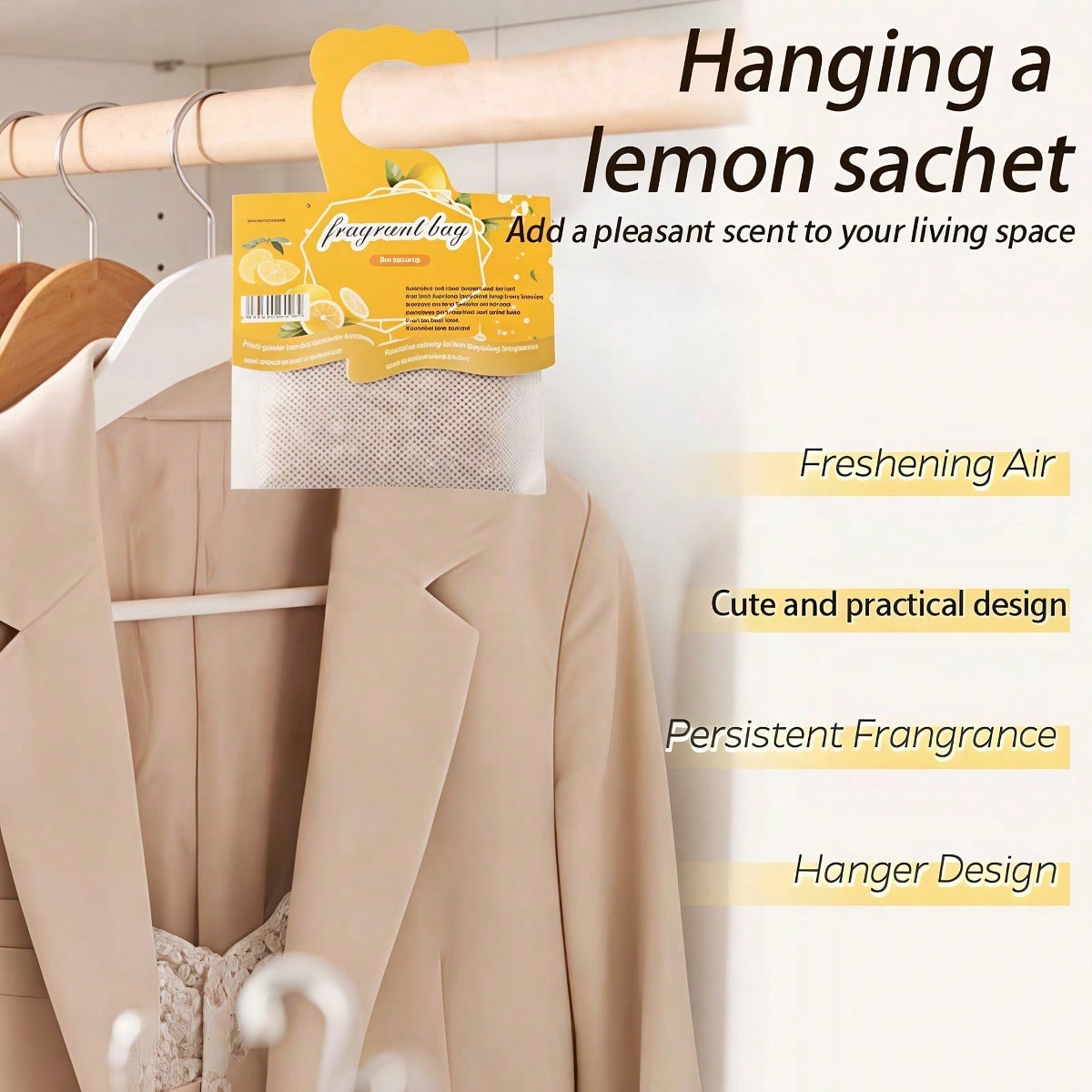 Kantong Pewangi Lemon Gantung, - Home Fragrance Sachet ulasan dan harga