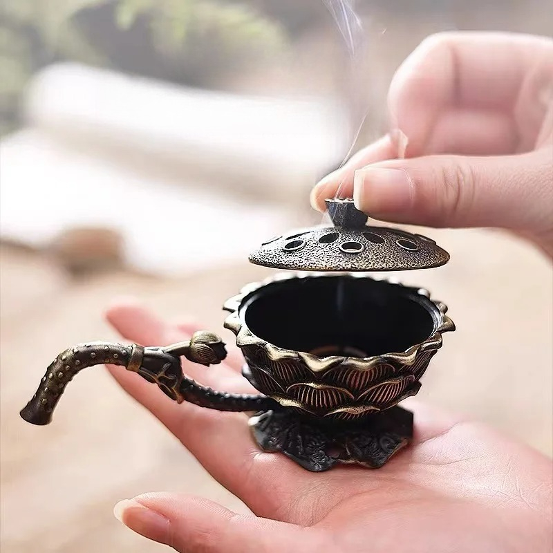 Pembakar Dupa Lotus dari Logam - Home Fragrance Zen ulasan dan harga