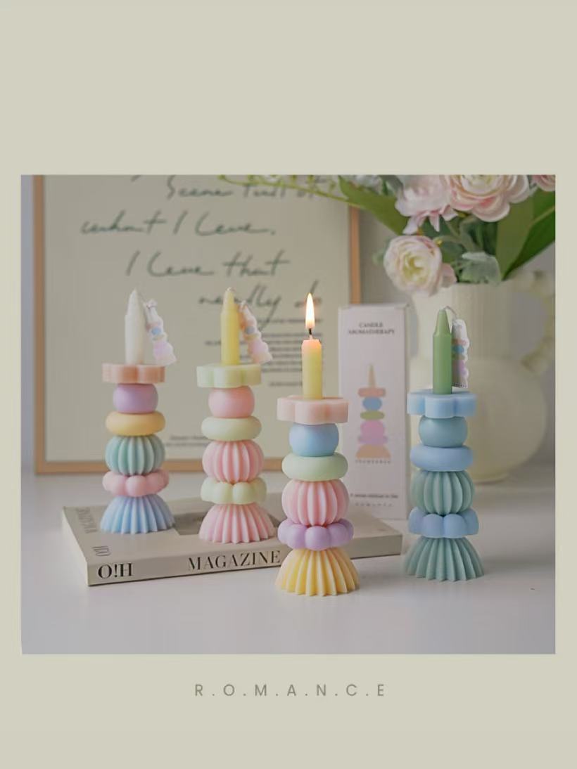 Lilin Aroma Berlapis Geometris - Fragrance Home Decor ulasan dan harga