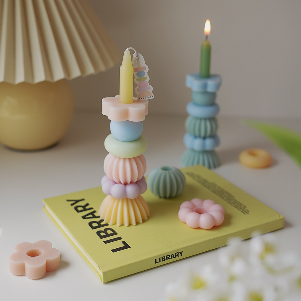 Lilin Aroma Berlapis Geometris - Fragrance Home Decor ulasan dan harga